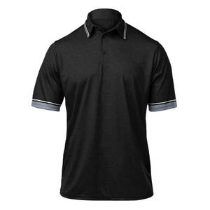 Travail personnalisé pour polos motif solide brodé en jersey de coton et polyester avec logo personnalisé - Product Image 1