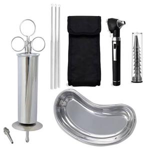 4-Piece Kidney Bowl <b>Otoscope</b> Set with Manual Ear Wax Removing Syringe Pediatric Surgery Instruments for Daily Use - Product Image 1