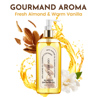 Huile d'amande douce biologique pour la douche et le massage - 100% pure, naturelle, pressée à froid, sans hexane |   Marque privée 250ml