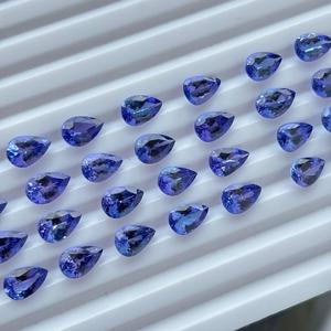 หินอัญมณีแทนซาไนต์ลูกแพร์ขนาด9X6มม. หินแทนซาไนต์แบบหลวมธรรมชาติสำหรับเครื่องประดับแฮนด์เมดกึ่งมีค่าขายส่ง - Product Image 2