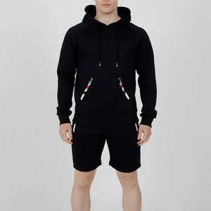 Ensemble short à capuche zippé surdimensionné poids lourd personnalisé de qualité supérieure jogging décontracté à manches longues vêtements imprimés en polaire hiver - Product Image 4