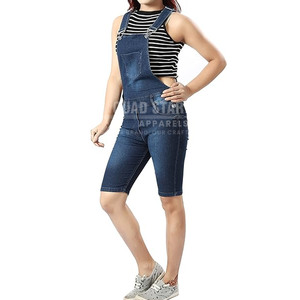 Lightweight Breathable Casual Fitness <b>Women</b> <b>Dungaree</b> Suits 100% Cotton Adjustable Top Selling Latest Design - Product Image 2