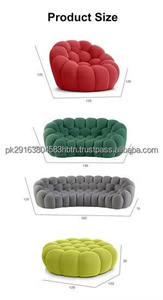 Ensemble de canapé sectionnel de football de Style bulle coloré éponge en tissu adapté aux bébés compressible meubles de salon d'hôtel paresseux - Product Image 2