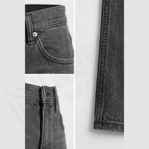 Pantalones Vaqueros al por Mayor, Pantalones Rectos de Algodón de Alta Calidad, Lavado Destruido, Estilo Urbano, Desgastados, Personalizados para Hombre - Product Image 5