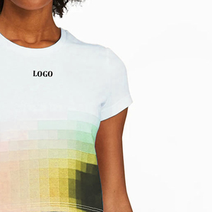 Top Corto para Uso Casual al Aire Libre con Bloques de Color 2026, Camisetas Cortas Elegantes para Mujer, Ropa Casual, Tela Jersey Ligera - Product Image 6