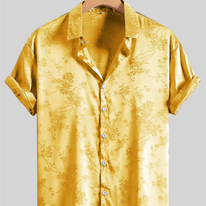 เสื้อเชิ้ตผู้ชายแขนสั้นพิมพ์ลาย3D ลำลองแบบกำหนดเองเสื้อเชิ้ตผ้าฝ้าย100% - Product Image 5