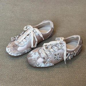 Zapatos planos informales de lona para mujer, zapatillas de deporte para mujer, mocasines sin cordones, calzado cómodo y transpirable de verano para mujer, calzado de moda - Product Image 1