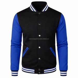 Blouson Bomber Homme en Laine et Cuir avec Patch Chenille, Logo Personnalisé OEM, Col Montant, Séchage Rapide, Coupe-Vent - Product Image 3