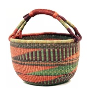 Paniers bolga en jonc de mer de couleur naturelle, panier vietnam DHT fabricant d'artisanat