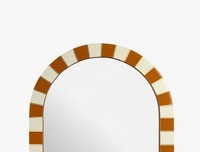 Miroir mural décoratif ovale unique et moderne en MDF de pin avec incrustation en résine, épaisseur 6 mm, fait main, écologique, couleur personnalisée, bord encadré