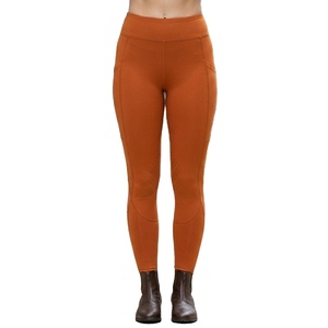Leggings de diseño popular para equitación, ropa ecuestre para mujer, pantalones ajustados de equitación con estampado de silicona y bolsillos para damas. - Product Image 1