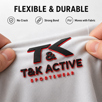 Patch en caoutchouc souple et durable bicolore avec logo 3D en silicone en relief pour le transfert thermique, idéal pour les maillots de sport, les vêtements de sport et les étiquettes personnalisées