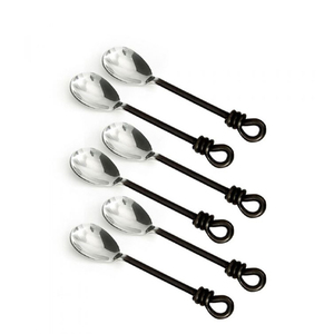 Couteau à fromage à manche noir en acier inoxydable forgé à la main en quatre pièces - Product Image 3