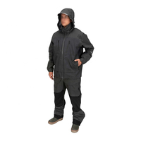 Chaqueta de Pesca/Vadeo Ligera, Impermeable, de Cordura, con Capucha, Transpirable, Talla Grande, Diseño a Rayas