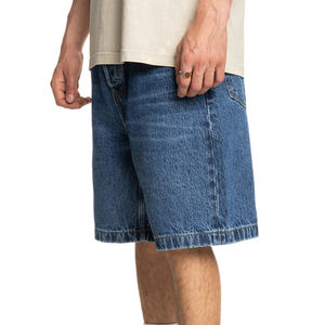 OEM pantalones cortos de mezclilla de moda de los hombres Slim Fit verano azul tela de algodón Casual Streetwear diseño personalizado de alta calidad Jeans - Product Image 6