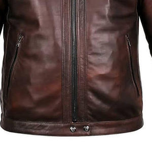 Chaqueta de piel de cordero auténtica marrón de nuevo estilo 2024, chaqueta de invierno transpirable superventas, servicio OEM, teñido liso a prueba de viento - Product Image 5