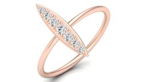 Wholesale 14K Solid Gold <b>Vintage</b> Fashion Band High Quality Factory Direct Jewellery Lab Grown Faceted Diamond Ring For Luxury - Product Image 3