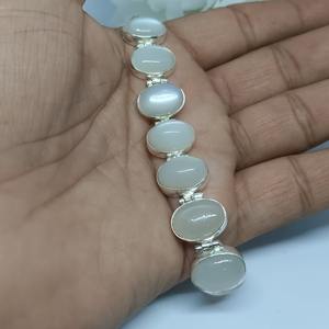 Bracelet Srarement fait main en argent sterling massif 925 pierre de lune pierre précieuse bijoux en argent fin faits à la main bijoux en argent sterling - Product Image 3