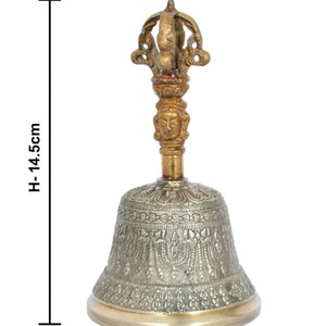 Campana Dorje de Latón Hecha a Mano para Meditación, Rituales, Ceremonias Espirituales y Decoración del Hogar - Product Image 1