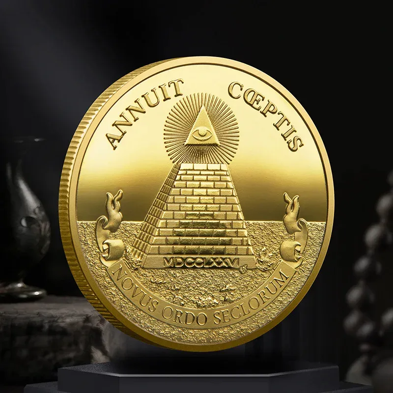 Parlak altın gümüş iki ton renk damgalama Metal hediye özel Logo altın kazınmış 3D hatıra paralar