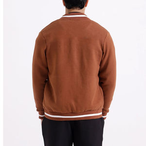 Veste universitaire brodée pour homme de qualité supérieure, col montant, logo personnalisé, manches longues, style urbain, en promotion - Product Image 2