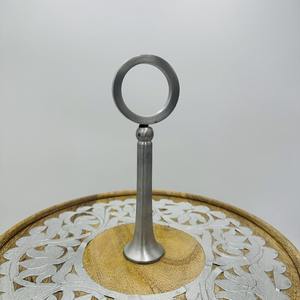 Luxury 2 Tier Wood Cake Stand With Ornate Metal Inlay Round Wooden <b>Cupcake</b> Tower With <b>Top</b> Handle for Gulf Wedding & Party Events - Product Image 4