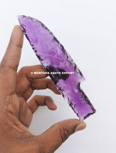 Hermoso cuchillo de amatista de vidrio de 5-6 pulgadas atado a mano, cuchillo artesanal de piedra semipreciosa hecho a mano, regalo Wiccan para eliminar la negatividad - Product Image 3