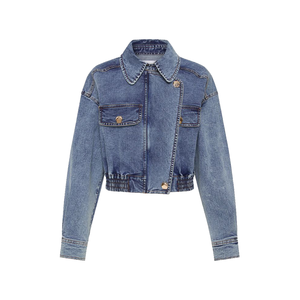 Mosaic Impex High Quality Autumn Plus Size Women's Denim Jacket Fashion Jeans Coat with Loose Long Sleeve Winter Denim Jacket - Product Image 4