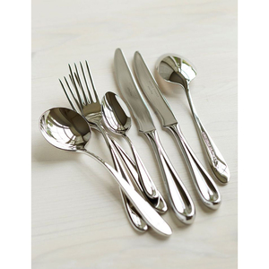 Ensemble de couverts en acier inoxydable poli argent et or Ensemble de couverts de style occidental et de conception différente - Product Image 6
