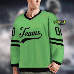 Maillot d'entraînement de hockey sur glace à séchage rapide et à manches longues au meilleur prix Logo de l'équipe personnalisable imprimé avec des vêtements de sport de qualité par sublimation - Product Image 2