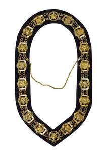 Les plus exigeants maçonnique Regalia chaîne collier violet support or plaqué bijoux maçonnique chaîne collier - Product Image 3