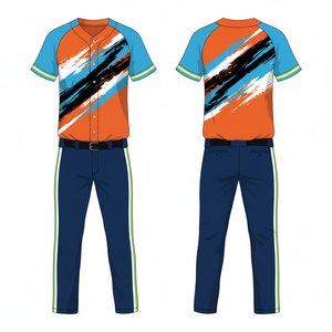 Uniforme de Béisbol Personalizado al por Mayor, Tela de Poliéster Ligera, Estilo Atlético Moderno para Equipos - Product Image 3