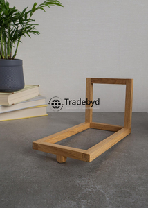 Natural Polished Wooden Book Holder Sturdy Reading Stand for Modern Home Office <b>Study</b> Table Essentials Tradebyd - Product Image 5