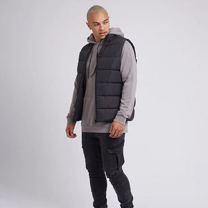 Recién llegado, chaleco acolchado para hombre, chaqueta impermeable con cuello levantado y chaleco con cremallera, chaleco cálido sin mangas acolchado - Product Image 4