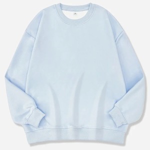 Streetwear décontracté personnalisé à épaules tombantes pour femme Sweatshirts unis respirants de qualité supérieure 100% sweats à capuche tricotés en coton - Product Image 2