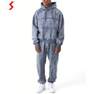 Survêtement pour homme en tissu lourd de qualité supérieure, imprimé sur mesure, lavage à l'acide, respirant, durable, anti-rides - Product Image 1