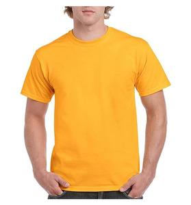 เสื้อยืดคอกลมแขนสั้นผู้ชาย ผ้าฝ้าย 100% สีพื้น ทรงปกติ ผ้าเจอร์ซีย์ถัก ดีไซน์เรียบง่าย - Product Image 1
