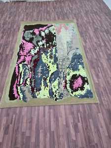 Juego de alfombras y alfombras de lana con mechones hechos a mano orientales tradicionales de Catherine, tamaño de habitación personalizable de lana 100% disponible - Product Image 2