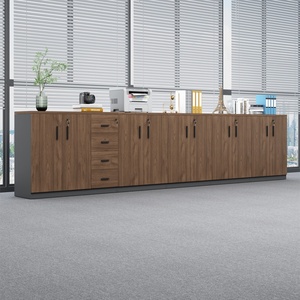 Modern Wood <b>Office</b> Storage Cabinet with Doors and <b>Drawers</b> Contemporary Design for Commercial Use - Product Image 2
