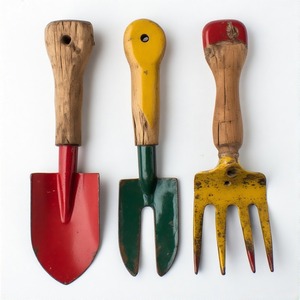 Rustic iron transplanting <b>trowel</b> in patina finish handmade artistry perfect for gardening utility and timeless decorative - Product Image 3