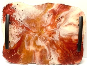 ถาดเรซิ่นแฮนด์เมดคุณภาพสูงหรูหราการออกแบบศิลปะการปรับแต่งลายดอกไม้สำหรับห้องครัวบ้านงานฝีมือระดับโลก impex - Product Image 2