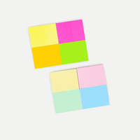 [HansolMTS] Expert OEM ODM 38x50mm Colormix Notas adhesivas 2 tipos Hojas grabables de notas adhesivas limpias para uso en la oficina