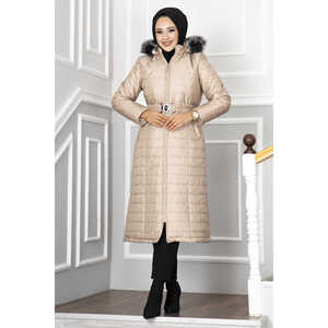 Chaqueta Acolchada con Capucha para Invierno, Tejido de Tela con Relleno de Fibra de Poliéster - Product Image 1