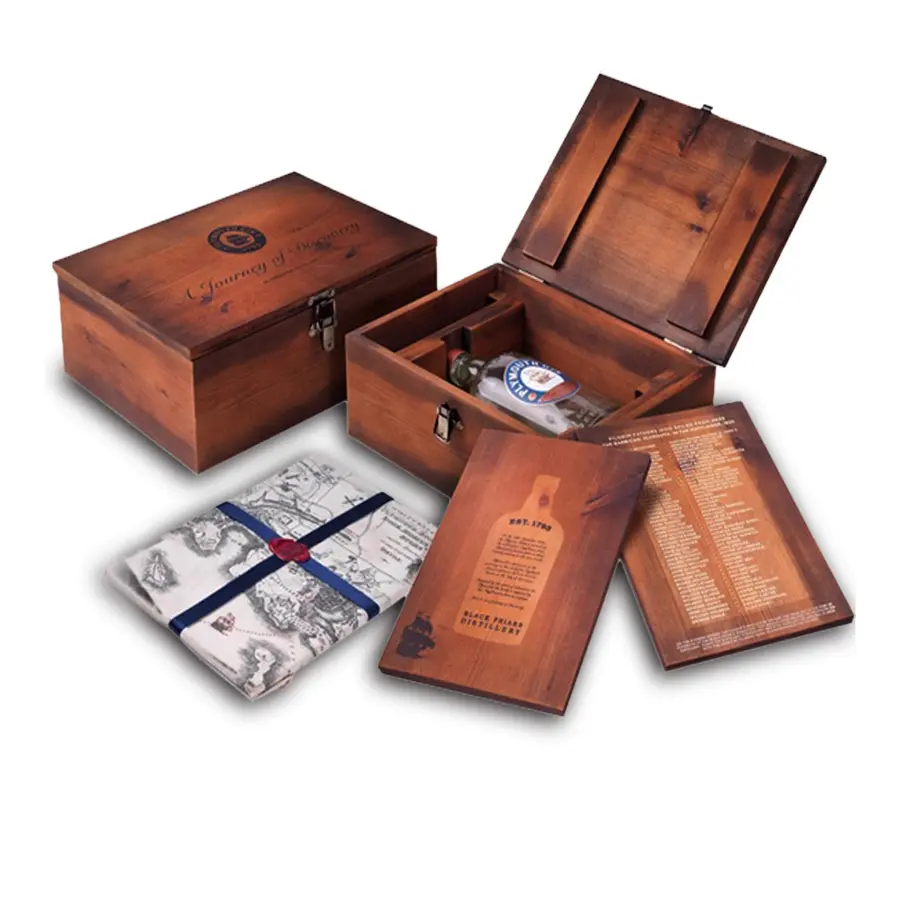 Kotak kayu buatan tangan alami bahan kayu beragam model estetika kerajinan kotak anggur laminasi mengkilap