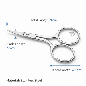 Ciseaux à cuticules professionnels en acier inoxydable, pointe de lame affûtée, outil de beauté de haute qualité et de précision pour l'extension et l'entretien des cils - Product Image 3