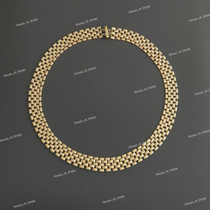 Collier ras de cou en chaîne à maillons en argent 925, chaîne plate de 15 mm de large, collier ras de cou minimaliste - Product Image 3