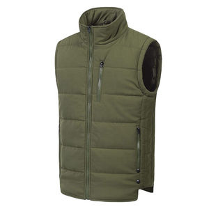 Chaqueta acolchada sin mangas para exteriores de poliéster 100% personalizada para hombre, chalecos de plumas con burbujas, chaqueta de invierno, chaleco transpirable para calentar el cuerpo - Product Image 1