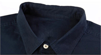 Kemeja Jeans Pria Berkualitas Tinggi 100% Katun Kerah Tegak Warna Solid Ukuran Besar Gaya Safari Musim Gugur Bernapas Cepat Kering