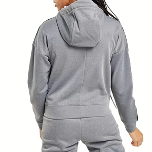 Nuevo DISEÑO DE Chaqueta de algodón con cremallera y bolsillos, logotipo personalizado, traje de jogging en blanco, conjunto de chándal para mujer, chándal para correr para mujer - Product Image 2