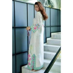 Fiore Casual <b>Dress</b> with Natural Waistline Floral Print Woven Fabric <b>Loose</b> Fit Breathable Feature - Product Image 2